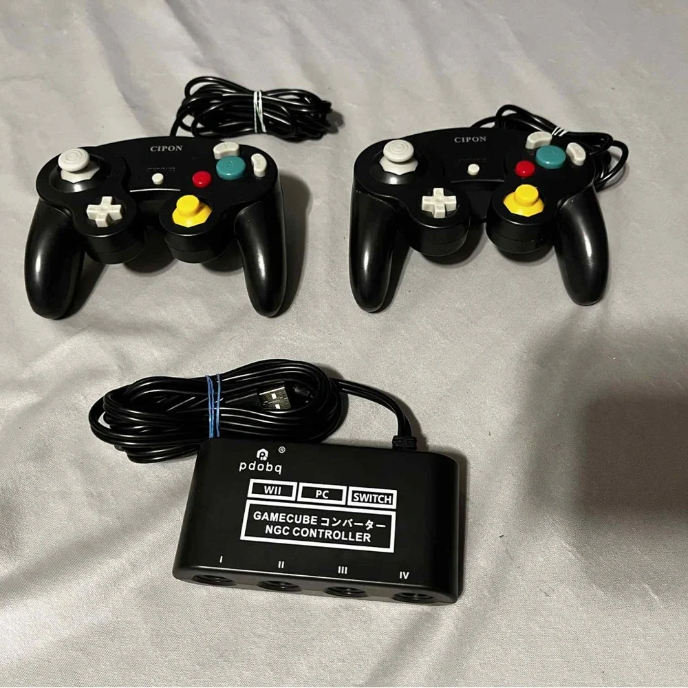 2 Cipon GameCube controller for Nintendo GameCube or Wii + GameCube Adapter